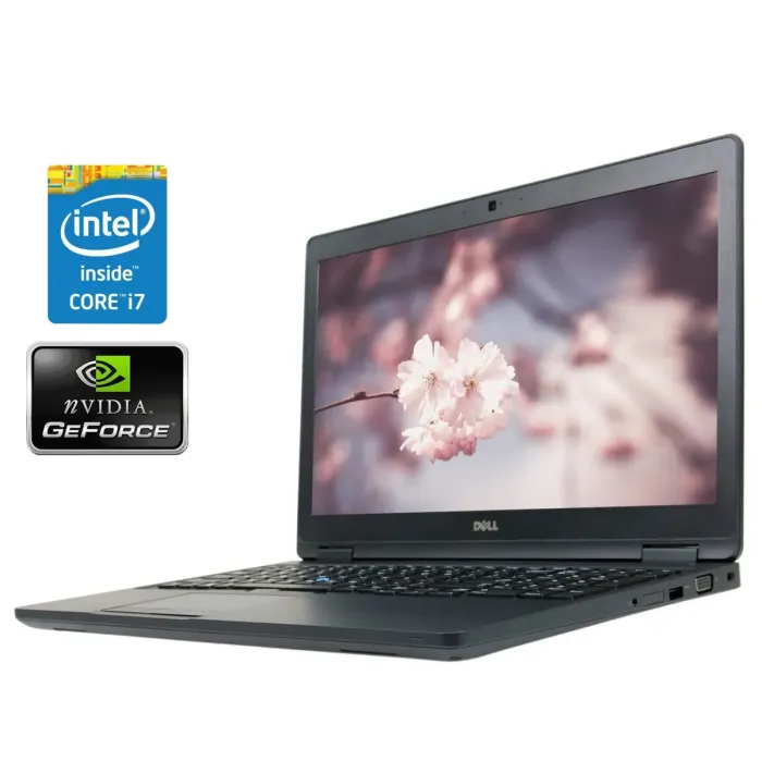 Ігровий ноутбук Б-класу Dell Latitude 5580 / 15,6" (1920x1080) IPS / Intel Core i7-7820HQ (4 (8) ядра по 2,9 - 3,9 ГГц) / 8 ГБ DDR4 / 256 ГБ SSD / nVidia GeForce 940MX, 2 ГБ GDDR5, 64-біт / WebCam / Win 11 Pro б/в - зображення 1