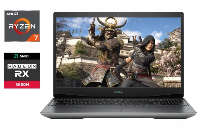 Ігровий ноутбук Dell G5 5505 / 15.6" (1920x1080) IPS / AMD Ryzen 7 4800H (8 (16) ядер по 2.9 - 4.2 GHz) / 32 GB DDR4 / 512 GB SSD / AMD Radeon RX 5600M, 6 GB GDDR6, 192-bit / WebCam / Windows 10 б/в - зображення 1