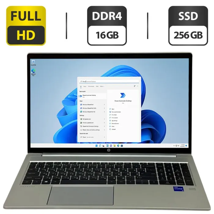 Ультрабук Б-клас HP ProBook 650 G8 / 15.6" (1920x1080) IPS / Intel Core i5-1135G7 (4 (8) ядра по 2.4 - 4.2 GHz) / 16 GB DDR4 / 256 GB SSD / Intel Iris Xe Graphics / WebCam / Windows 11 Pro б/в - зображення 1