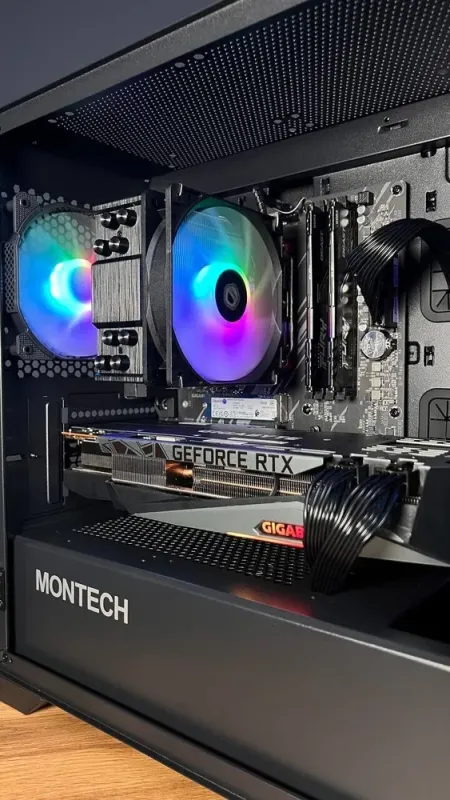 Збірка під замовлення: ігровий ПК Montech Air 100 ARGB Tower / AMD Ryzen 7 5700X (8 (16) ядер по 3.4 - 4.6 GHz) / 32 GB DDR4 / 1000 GB SSD M.2 / nVidia GeForce RTX 3080, 10 GB GDDR6X, 320-bit / 750W б/в - зображення 7