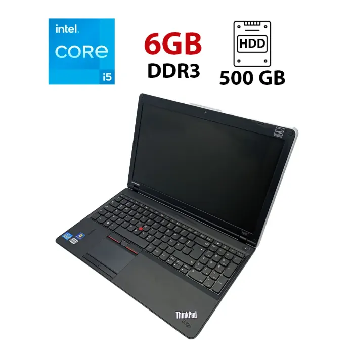 Ноутбук Lenovo ThinkPad Edge E520 / 15.6" (1366x768) TN / Intel Core i5-2410M (2 (4) ядра по 2.3 - 2.9 GHz) / 6 GB DDR3 / 500 GB HDD / AMD Radeon HD 6630M, 1 GB DDR3, 64-bit / WebCam б/в - зображення 1