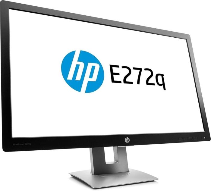 Монітор HP EliteDisplay E272Q / 27" (2560x1440) IPS / 1x HDMI, 1x DP, 1x VGA, 3x USB 2.0 / VESA 100x100 / Pivot б/в - зображення 4