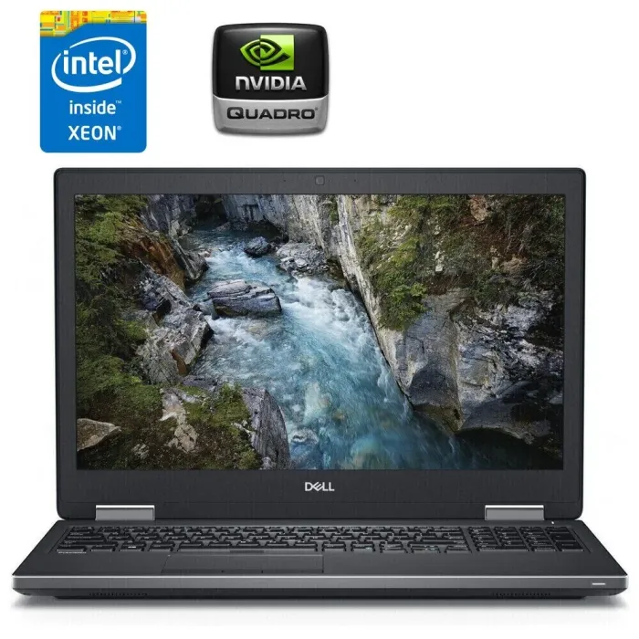 Мобільна робоча станція Dell Precision 7530 / 15.6" (1920x1080) IPS / Intel Xeon E-2186M (6 (12) ядер по 2.9 - 4.8 GHz) / 64 GB DDR4 / 256 GB SSD M.2 + 512 GB SSD M.2 / nVidia Quadro P3200, 6 GB GDDR5, 192-bit / WebCam б/в - зображення 1