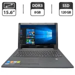 Ноутбук Lenovo G50 / 15.6" (1366x768) TN / Intel Celeron N2830 (2 ядра по 2.16 - 2.41 GHz) / 8 GB DDR3 / 120 GB SSD / Intel HD Graphics / WebCam / DVD-ROM б/в