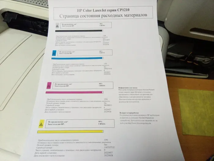 Принтер HP Color LaserJet CP1215 / Лазерний кольоровий друк / 600x600 dpi / A4 / 12 стор./хв / USB 2.0 б/в - зображення 4