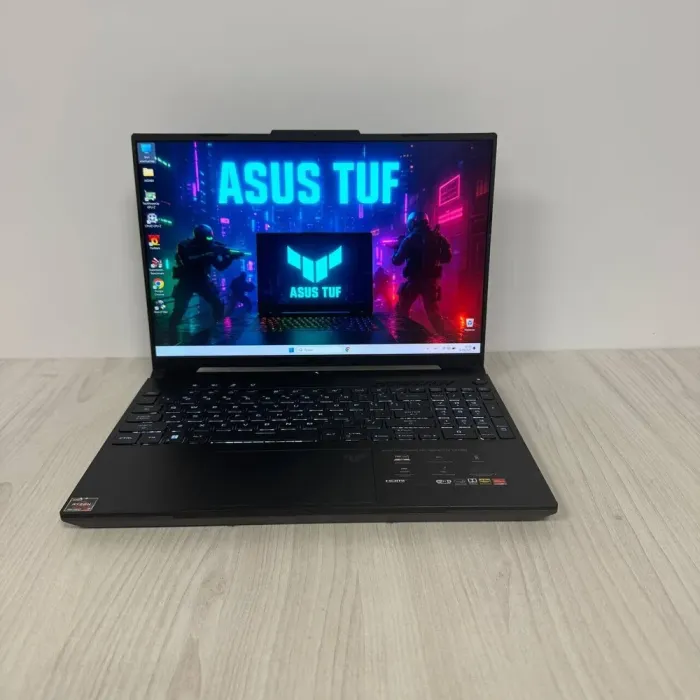 Ігровий ноутбук Б-класу Asus TUF Gaming Advantage A16 FA617NS / 16" (1920x1200) IPS / AMD Ryzen 7 7735HS (8 (16) ядер по 3.2 - 4.75 GHz) / 16 GB DDR5 / 512 GB SSD NVMe / AMD Radeon RX 7600S, 8 GB GDDR6, 128-bit / WebCam б/в - зображення 2