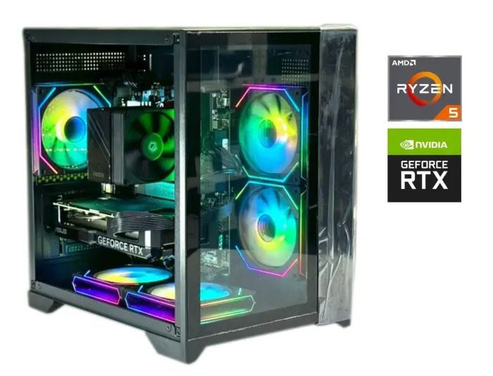 Ігровий ПК Asus Prime Tower / AMD Ryzen 5 8400F (6 (12) ядер по 4.2 - 4.7 GHz) / 16 GB DDR5 / 1000 GB SSD / nVidia GeForce RTX 4060 Ti, 8 GB GDDR6, 128-bit / 550W - зображення 1