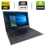 Мобільна робоча станція Dell Precision 7540 / 15,6" (1920x1080) IPS / Intel Core i5-9400H (4 (8) ядра по 2,5 - 4,3 ГГц) / 16 ГБ DDR4 / 240 ГБ SSD / nVidia Quadro T2000, 4 ГБ GDDR5, 128-біт б/в