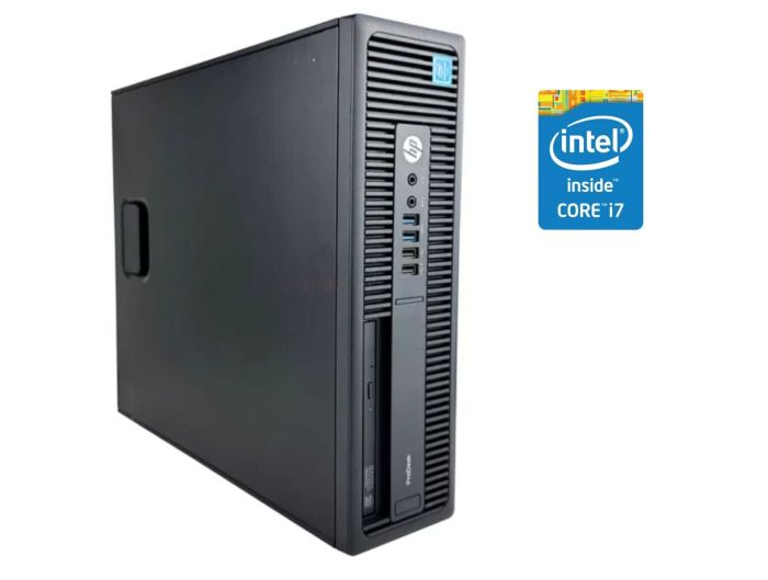 ПК HP ProDesk 600 G2 SFF / Intel Core i7-6700 (4 (8) ядра по 3.4 - 4.0 GHz) / 8 GB DDR4 / 256 GB SSD / Intel HD Graphics 530 / DVD-ROM / Win 10 б/в - зображення 1