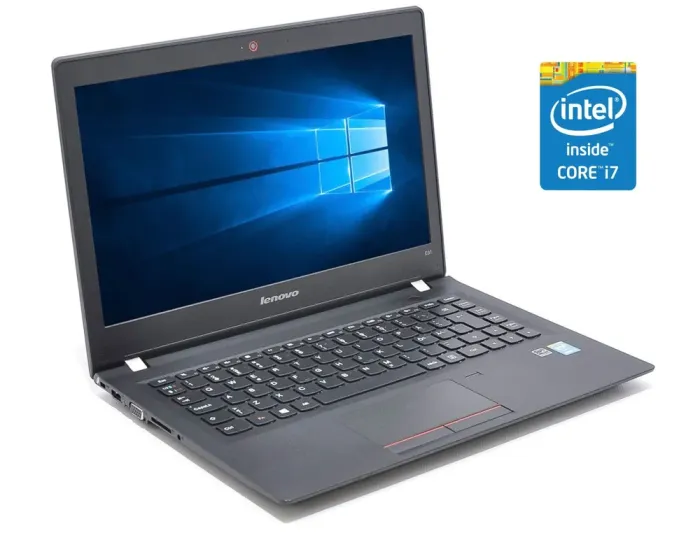 Ультрабук Lenovo ThinkPad E31-70 / 13.3" (1366x768) TN / Intel Core i7-5500U (2 (4) ядра по 2.4 - 3.0 GHz) / 8 GB DDR3 / 128 GB SSD / Intel HD Graphics 5500 / WebCam / Win 10 Pro б/в - зображення 1