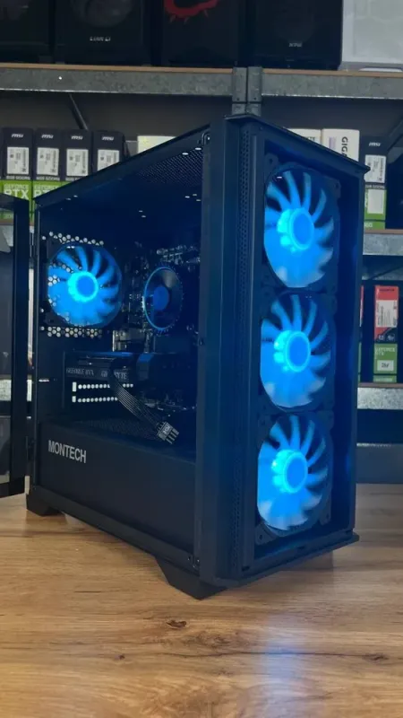 Сборка под заказ: игровой ПК Montech Air 100 ARGB Black Tower / Intel Core i3-13100F (4 (8) ядра по 3.4 - 4.5 GHz) / 16 GB DDR4 / 1000 GB SSD M.2 / nVidia GeForce RTX 3060, 12 GB GDDR6, 192-bit / HDMI / 650W - зображення 2