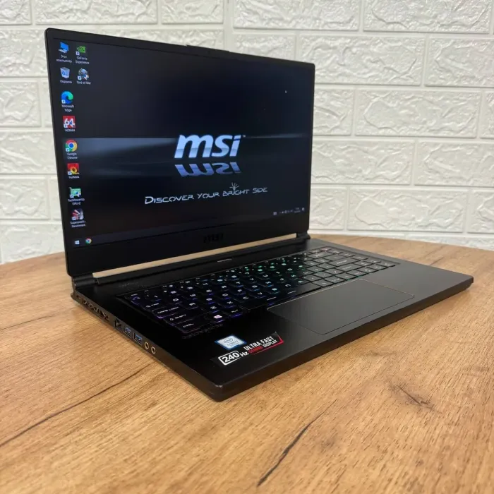 Ігровий ноутбук Б-клас MSI GS65 Stealth 9SG / 15.6" (1920x1080) IPS / Intel Core i7-9750H (6 (12) ядер по 2.6 - 4.5 GHz) / 16 GB DDR4 / 512 GB SSD / nVidia GeForce RTX 2080 Max-Q, 8 GB GDDR6, 256-bit / WebCam б/в - зображення 4