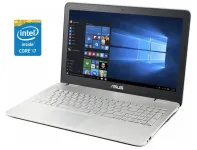 Ігровий ноутбук Б-клас Asus N551V / 15.6" (3840x2160) IPS / Intel Core i7-6700HQ (4 (8) ядра по 2.6 - 3.5 GHz) / 16 GB DDR4 / 128 GB SSD M.2 + 1000 GB HDD / nVidia GeForce GTX 960M, 4 GB GDDR5, 128-bit / WebCam / DVD-RW / Win 10 Home б/в