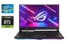 Ігровий ноутбук Asus ROG Strix G533Z / 15.6" (1920x1080) IPS / Intel Core i7-9750H (6 (12) ядер по 2.6 - 4.5 GHz) / 16 GB DDR4 / 1000 GB SSD / nVidia GeForce RTX 2070, 8 GB GDDR6, 256-bit / WebCam / Windows 10 б/в