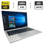 Ультрабук HP EliteBook 845 G8 / 14" (1920x1080) IPS / AMD Ryzen 5 Pro 5650U (6 (12) ядер по 2.3 - 4.2 GHz) / 8 GB DDR4 / 240 GB SSD / AMD Radeon Vega 7 / WebCam б/в