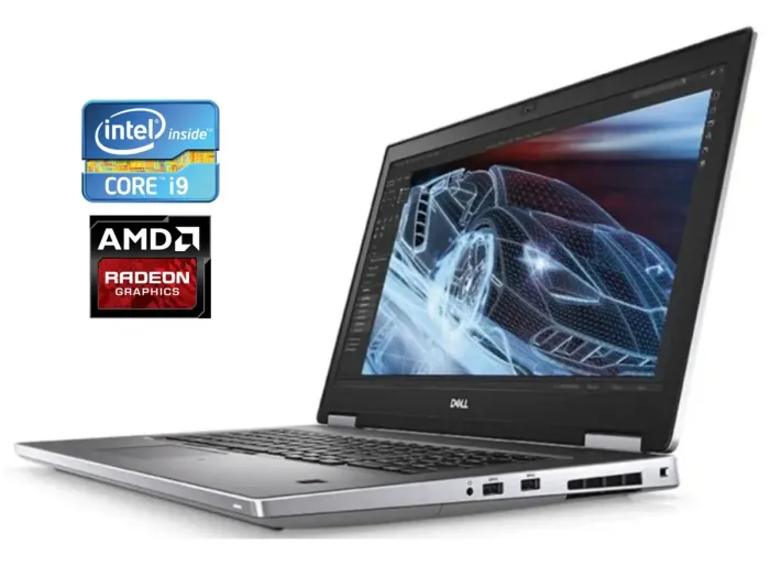 Мобільна робоча станція Б-клас Dell Precision 7740 / 17.3" (1920x1080) IPS / Intel Core i9-9980HK (8 (16) ядер по 2.4 - 5.0 GHz) / 16 GB DDR4 / 512 GB SSD NVMe / AMD Radeon Pro WX 3200, 4 GB GDDR5, 128-bit / WebCam б/в - зображення 1