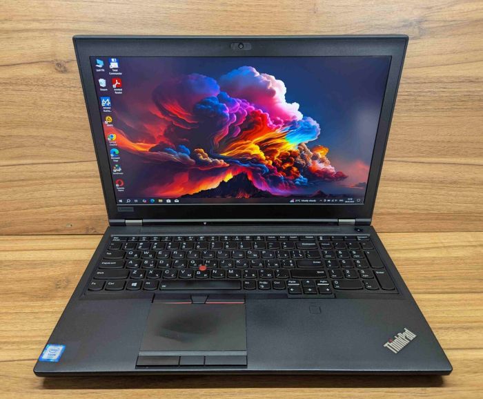 Мобільна робоча станція Б-клас Lenovo ThinkPad P52 / 15.6" (1920x1080) IPS / Intel Xeon E-2176M (6 (12) ядер по 2.7 - 4.4 GHz) / 32 GB DDR4 / 512 GB SSD / nVidia Quadro P2000, 4 GB GDDR5, 128-bit / TouchID / WebCam / Windows 10 б/в - зображення 2