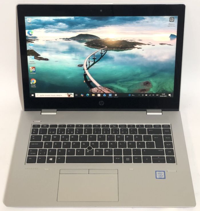 Ультрабук Б-клас HP ProBook 640 G4 / 14" (1920x1080) IPS Touch / Intel Core i5-7200U (2 (4) ядра по 2.5 - 3.1 GHz) / 8 GB DDR4 / 128 GB SSD / Intel HD Graphics 620 / WebCam / Win 10 Pro б/в - зображення 2