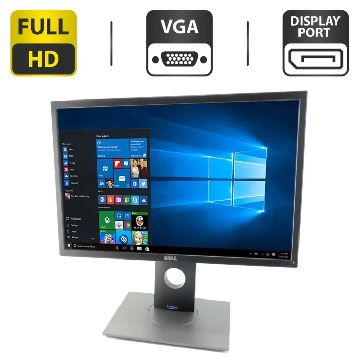 Монітор Dell P2217H/22" (1920x1080) IPS/VGA, HDMI, DisplayPort, USB-Hub/VESA 100x100 + Кабель живлення б/в - зображення 1
