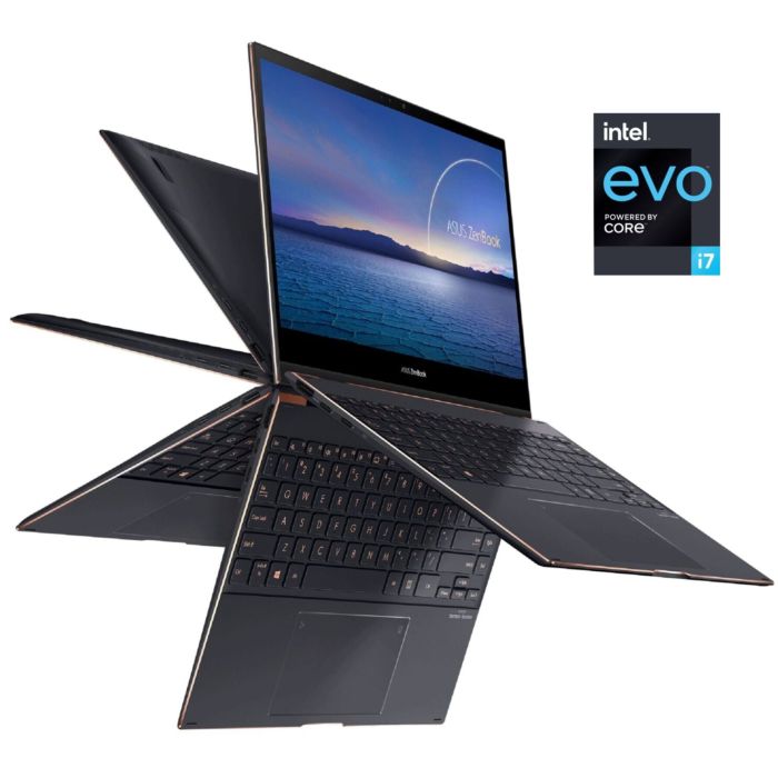 Ультрабук-трансформер Б-клас Asus ZenBook Flip S UX371E / 13.3" (3840x2160) OLED Touch / Intel Core i7-1165G7 (4 (8) ядра по 2.8 - 4.7 GHz) / 16 GB DDR4 / 500 GB SSD / Intel Iris Xe Graphics / WebCam б/в - изображение 1