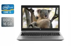 Ноутбук робоча станція HP zBook 15 G5 / 15.6" (1920x1080) IPS / Intel Core i5-8300H (4 (8) ядра по 2.3 - 4.0 GHz) / 16 GB DDR4 / 480 GB SSD / Intel UHD Graphics 630 / WebCam / TouchID / Windows 10 б/в