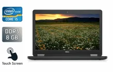 Ноутбук Dell Latitude E5550 / 15.6" (1366x768) TN Touch / Intel Core i5-5300U (2 (4) ядра по 2.3 - 2.9 GHz) / 8 GB DDR3 / 240 GB SSD / Intel HD Graphics 5500 / WebCam / Windows 10 б/в