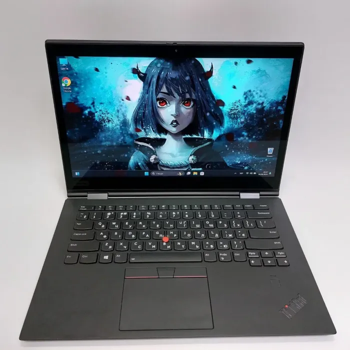 Ноутбук-трансформер Б-клас Lenovo ThinkPad X1 / 14" (1920x1080) IPS Touch / Intel Core i5-8250U (4 (8) ядра по 1.6 - 3.4 GHz) / 8 GB DDR3 / 256 GB SSD / Intel UHD Graphics 620 / WebCam / Windows 11 Pro б/в - зображення 2
