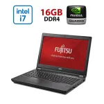 Мобільна робоча станція Fujitsu Celsius H780 / 15,6" (1920x1080) IPS / Intel Core i7-8750H (6 (12) ядер по 2.2 - 4.1 GHz) / 16 GB DDR4 / 240 GB SSD / nVidia Quadro P2000, 4 GB GDDR5, 128-bit / WebCam / 4G б/в