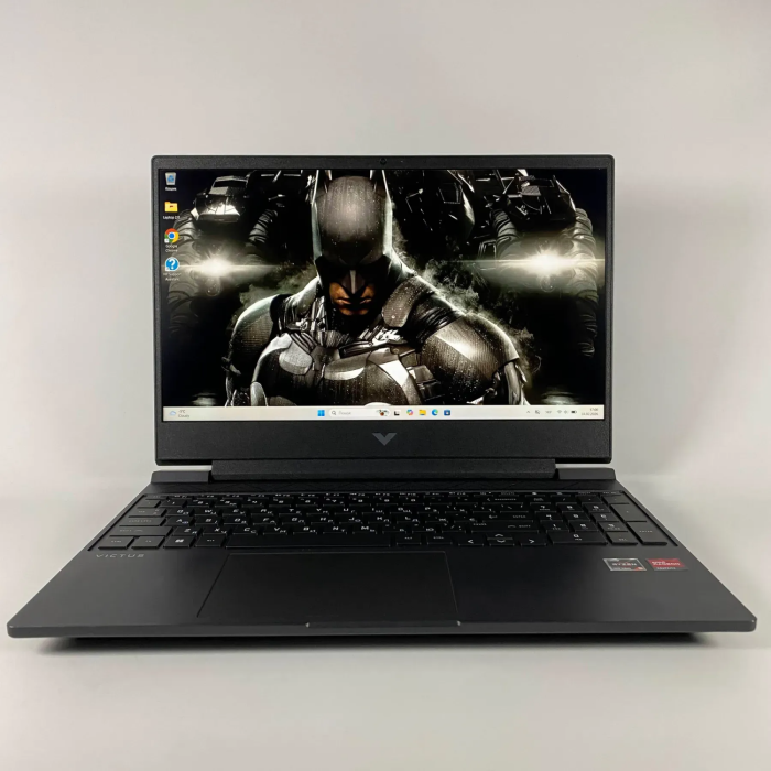 Ігровий ноутбук Б-класу HP Victus 15-fb2063dx / 15,6" (1920x1080) IPS / AMD Ryzen 5 7535HS (6 (12) ядер по 3,3 - 4,55 ГГц) / 16 ГБ DDR5 / 512 ГБ SSD / AMD Radeon RX 6550M, 4 ГБ GDDR6, 64-біт / WebCam б/в - зображення 2