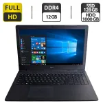 Ноутбук Б-клас Dell Latitude 3590 / 15.6" (1920x1080) TN / Intel Core i5-8250U (4 (8) ядра по 1.6 - 3.4 GHz) / 12 GB DDR4 / 128 GB SSD + 1000 GB HDD / Intel UHD Graphics 620 / WebCam б/в