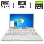 Ноутбук Sony VPC-EH / 15.6" (1366x768) TN / Intel Core i3-2350M (2 (4) ядра по 2.3 GHz) / 6 GB DDR3 / 640 GB HDD / nVidia GeForce 410M, 1 GB GDDR3, 64-bit / WebCam б/в
