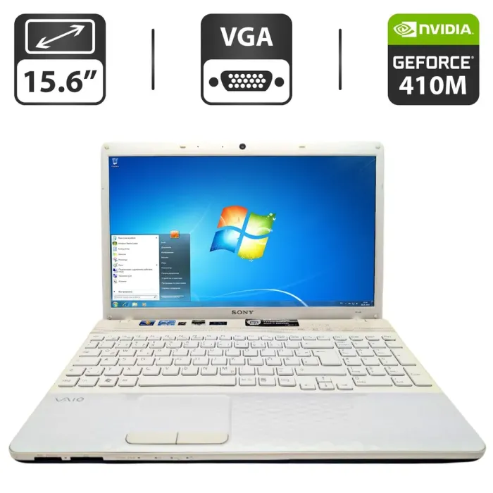 Ноутбук Sony VPC-EH / 15.6" (1366x768) TN / Intel Core i3-2350M (2 (4) ядра по 2.3 GHz) / 6 GB DDR3 / 640 GB HDD / nVidia GeForce 410M, 1 GB GDDR3, 64-bit / WebCam б/в - зображення 1