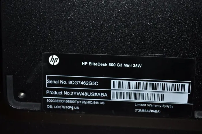 Неттоп HP EliteDesk 800 G3 Desktop Mini USFF / Intel Core i5-6500T (4 ядра по 2.5 - 3.1 GHz) / 8 GB DDR4 / 120 GB SSD / Intel UHD Graphics 630 / Windows 11 Pro / Блок живлення б/в - зображення 5