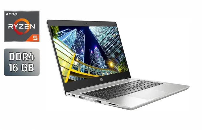 Ультрабук HP ProBook 445 G7 / 14" (1920x1080) IPS / Ryzen 5 4500U (6 ядер по 2.3-4 GHz) / 16 GB DDR4 / 256 GB SSD / AMD Radeon RX Vega 6 / WebCam / Fingerprint б/в - зображення 1