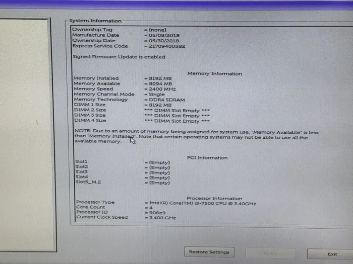 Комп'ютер Dell OptiPlex 7050 Tower / Intel Core i5-7500 (4 ядра по 3.4 - 3.8 GHz) / 8 GB DDR4 / 120 GB SSD / Intel HD Graphics 630 / 240W / HDMI / DisplayPort б/в - зображення 12