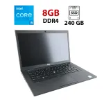 Ультрабук Dell Latitude 7480 / 14" (1920x1080) IPS / Intel Core i5-7300U (2 (4) ядра по 2.6 - 3.5 GHz) / 8 GB DDR4 / 240 GB SSD / HD Graphics 620 / WebCam б/в