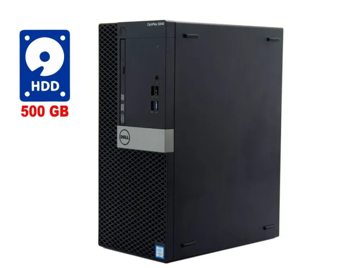 ПК Dell OptiPlex 5040 Tower / Intel Core i3-6100 (2 (4) ядра по 3.7 GHz) / 4 GB DDR3 / 500 GB HDD / Intel HD Graphics 530 / DVD-RW б/в - зображення 1