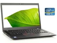 Ультрабук Б-клас Lenovo ThinkPad T470s / 14" (1920x1080) IPS / Intel Core i5-7200U (2 (4) ядра по 2.5 - 3.1 GHz) / 8 GB DDR4 / 256 GB SSD / Intel HD Graphics 620 / WebCam / Два АКБ б/в