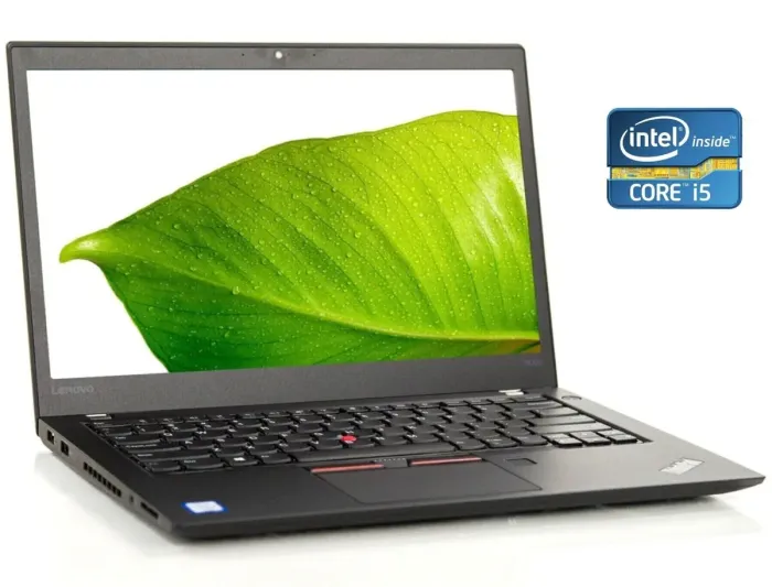Ультрабук Б-клас Lenovo ThinkPad T470s / 14" (1920x1080) IPS / Intel Core i5-7200U (2 (4) ядра по 2.5 - 3.1 GHz) / 8 GB DDR4 / 256 GB SSD / Intel HD Graphics 620 / WebCam / Два АКБ б/в - зображення 1