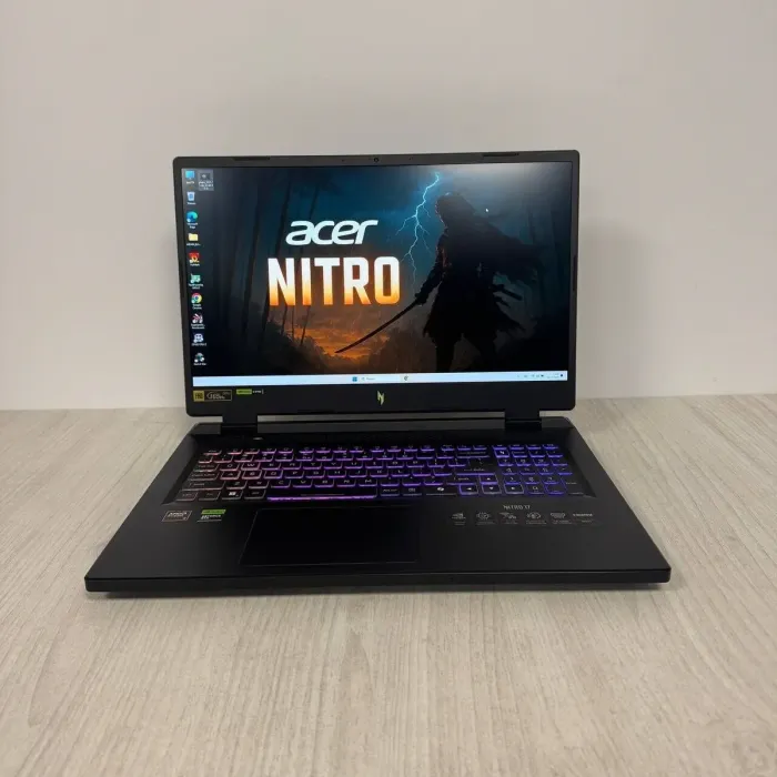 Ігровий ноутбук Acer Nitro 17 AN17-42 / 17,3" (1920x1200) IPS / AMD Ryzen 7 8845HS (8 (16) ядер по 3,8 - 5,1 ГГц) / 16 ГБ DDR5 / 512 ГБ SSD / nVidia GeForce RTX 4060, 8 ГБ GDDR6, 128-bit / WebCam б/в - зображення 2
