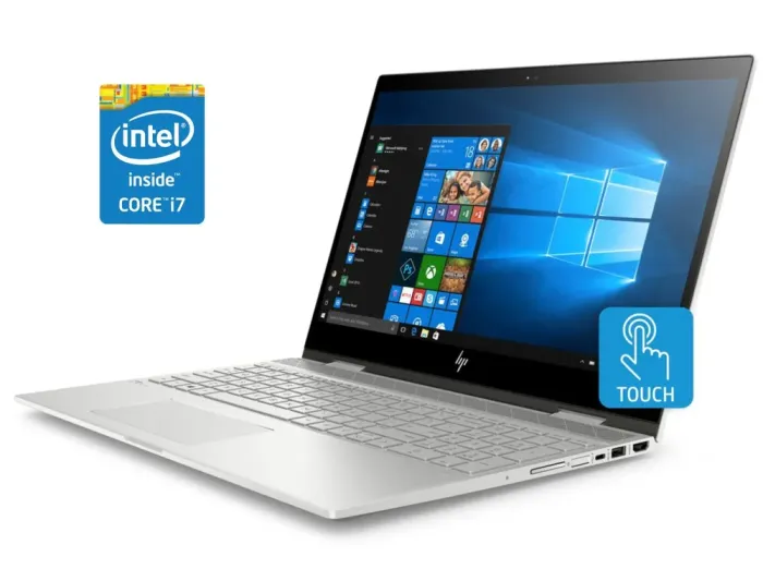 Ноутбук-трансформер Б-клас HP Envy 15m-cn0012dx / 15.6" (1920x1080) IPS Touch / Intel Core i7-8550U (4 (8) ядра по 1.8 - 4.0 GHz) / 12 GB DDR4 / 256 GB SSD / Intel UHD Graphics 620 / WebCam б/в - зображення 1