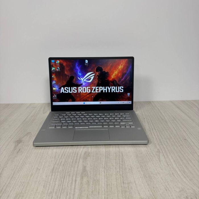 Ігровий ноутбук Asus ROG Zephyrus G14 GA401QM / 14" (1920x1080) IPS / AMD Ryzen 9 5900HS (8 (16) ядер по 3,0 - 4,6 ГГц) / 16 ГБ DDR4 / 512 ГБ SSD NVMe / nVidia GeForce RTX 3060, 6 ГБ GDDR6, 192-біт б/в - изображение 2