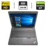 Ноутбук Lenovo ThinkPad E540 / 15.6" (1920x1080) TN / Intel Core i5-4210M (2 (4) ядра по 2.6 - 3.2 GHz) / 8 GB DDR3 / 256 GB SSD / nVidia GeForce GT 740M, 2 GB GDDR3, 64-bit / WebCam / DVD-ROM б/в