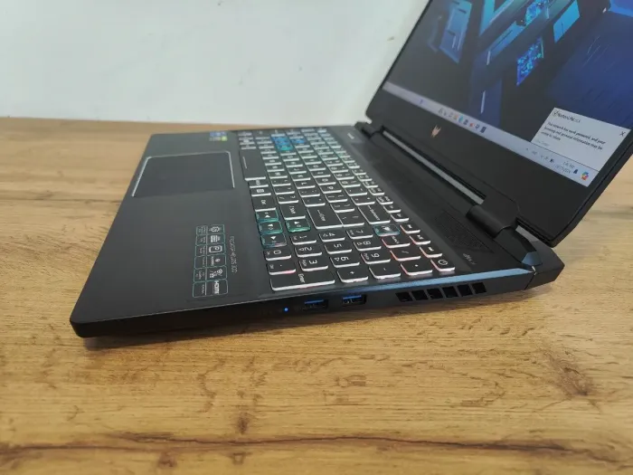 Ігровий ноутбук Б-клас Acer Predator PH315-55-70ZV / 15.6" (2560x1440) IPS / Intel Core i7-12700H (14 (20) ядер по 2.3 - 4.7 GHz) / 16 GB DDR5 / 512 GB SSD / nVidia GeForce RTX 3060, 6 GB GDDR6, 192-bit / WebCam / HDMI / Windows 11 Home б/в - зображення 8