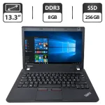 Ноутбук Б-клас Lenovo ThinkPad Edge E330 / 13.3" (1366x768) TN / Intel Core i5-3210M (2 (4) ядра по 2.5 - 3.1 GHz) / 8 GB DDR3 / 256 GB SSD / nVidia GeForce 610M, 1 GB GDDR3, 64-bit / WebCam б/в