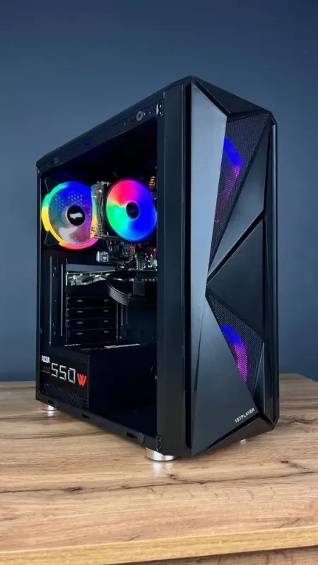 Збірка під замовлення: комп'ютер 1stPlayer F4 Black Tower / AMD Ryzen 5 3600 (6 (12) ядер по 3.6 - 4.2 GHz) / 16 GB DDR4 / 240 GB SSD / GeForce GTX 1660 Super, 6 GB GDDR6, 192-bit / 550W б/в - зображення 2