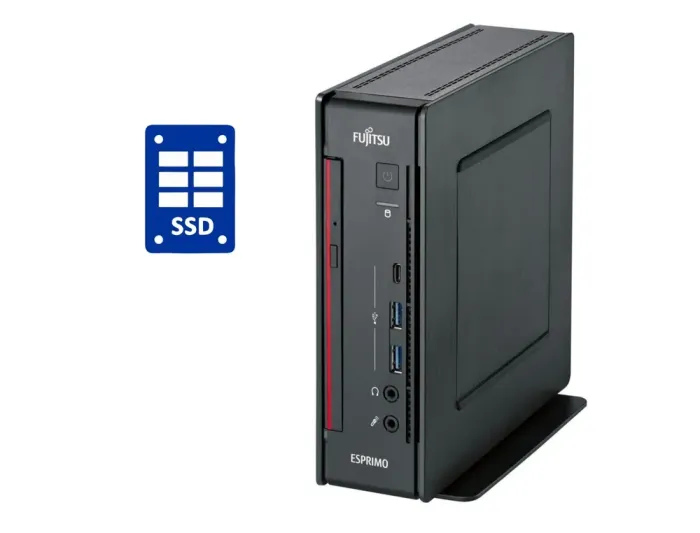 Неттоп Fujitsu Esprimo Q957 Mini USFF / Intel Core i3-6100T (2 (4) ядра по 3.2 GHz) / 8 GB DDR4 / 128 GB SSD M.2 / Intel HD Graphics 530 б/в - зображення 1