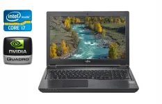 Мобільна робоча станція Б-клас Fujitsu Celsius H780 / 15.6" (1920x1080) IPS / Intel Core i7-8750H (6 (12) ядер по 2.2 - 4.1 GHz) / 16 GB DDR4 / 512 GB SSD / nVidia Quadro P600, 4 GB GDDR5, 128-bit / USB Type-C б/в