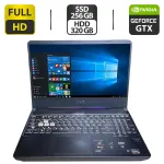 Ігровий ноутбук Asus TUF Gaming FX505D / 15.6" (1920x1080) IPS / AMD Ryzen 7 3750H (4 (8) ядра по 2.3 - 4.0 GHz) / 24 GB DDR4 / 256 GB SSD + 320 GB HDD / nVidia GeForce GTX 1660 Ti, 6 GB GDDR6, 192-bit / WebCam б/в