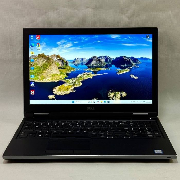 Мобільна робоча станція Dell Precision 7530 / 15.6" (1920x1080) IPS / Intel Core i7-8850H (6 (12) ядер по 2.6 - 4.3 GHz) / 16 GB DDR4 / 1000 GB SSD / nVidia Quadro P1000, 4 GB GDDR5, 128-bit / WebCam / Windows 11 Pro б/в - зображення 2